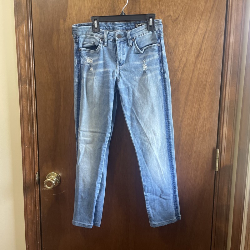 BLANK NYC Womens “Skinny Classique”Distressed Denim Blue Jeans-Size 27 (Waist?)