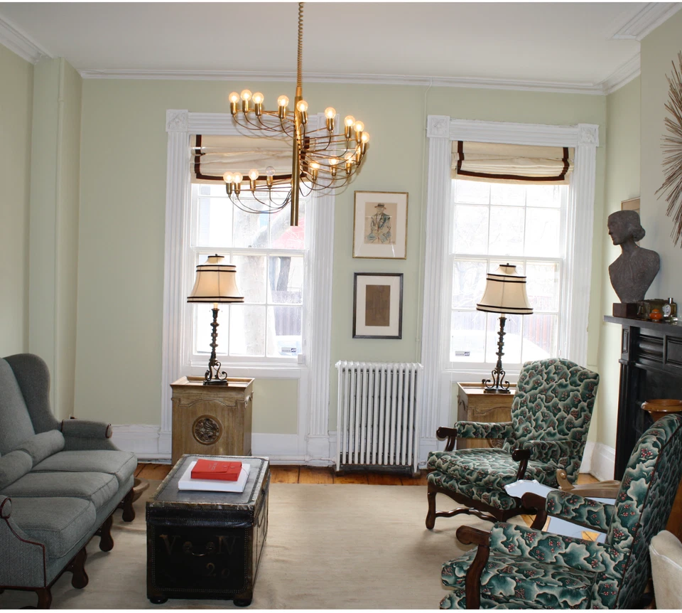 Lámpara de araña Gino Sarfatti - 27,5 pulgadas latón 18 bombillas brazo radiante luz Foto 2 de 4