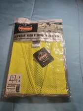 New GLOWEAR High Visibility Clothing Economy Vest Sz L/XL Mesh Zipper 821OZ