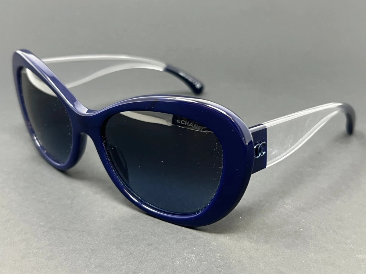 CHANEL Blue Plastic Frame Sunglasses for Women for sale | eBay display picture 2