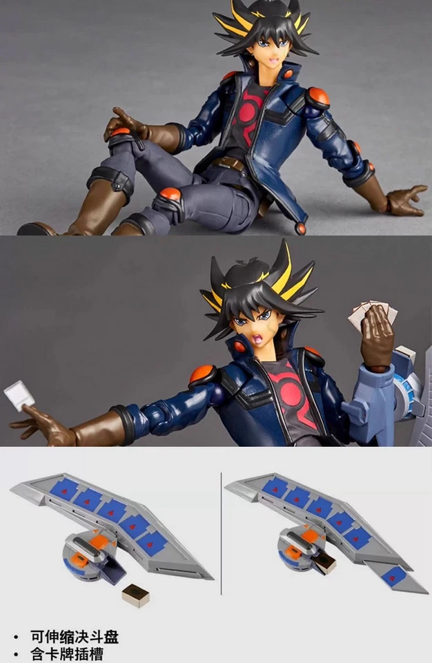 Kaiyodo Yu-Gi-Oh! Figura de acción 5D Yusei Fudo estatua regalo de vacaciones juguete en stock Foto 4 de 4