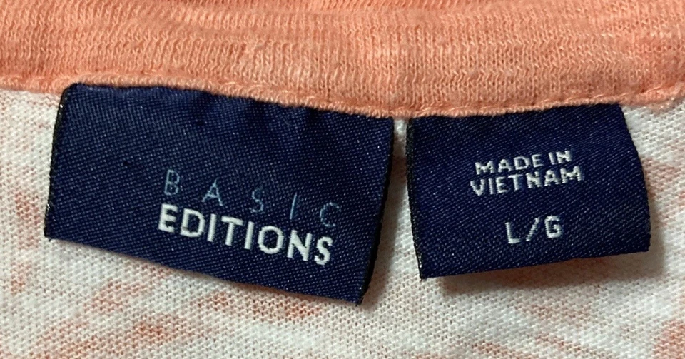 Women Basic Editions Pink Sleeveless Pullover Cotton Top Sz L - Image 4 of 4