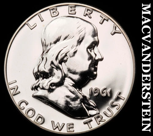 1961 Silver Franklin Half Dollar - Choice Gem Proof  Lustrous  #G8416