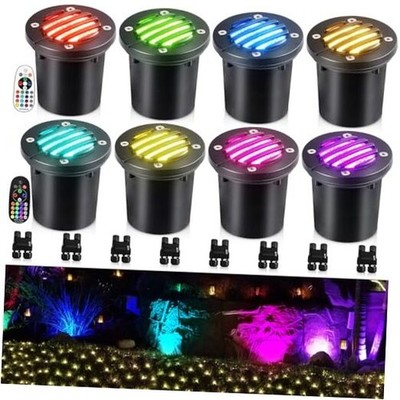  RGBW Well Lights Landscape LED In Ground Color Changing Low Voltage Well 