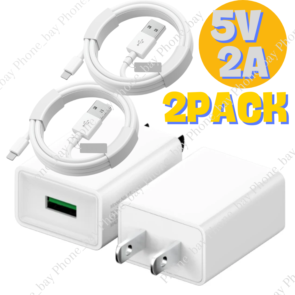 Lot 5V 2A USB Port Wall Charger AC to DC Power Adapter For iPhone 14 13 12  11 XR