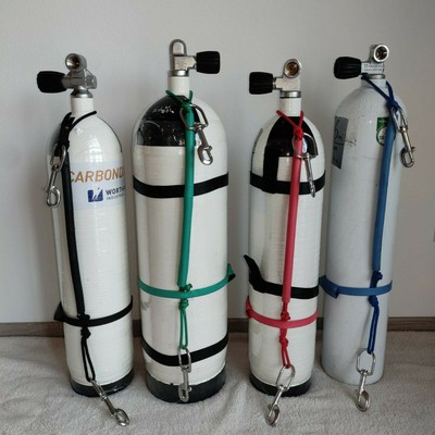 DIY-Stuff Stage Rigging Kit 40 80 cuft tauchen Flasche BoltSnap SideMount Gummi