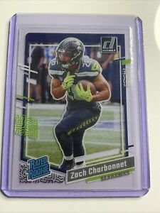 2023 Panini Donruss Clearly Zach Charbonnet Rated Rookie #91 Seattle Seahawks RC