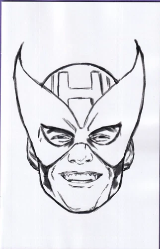 BLACK WIDOW AND HAWKEYE #1 1:50 BROOKS HEADSHOT VIRGIN SKETCH VARIANT 030924