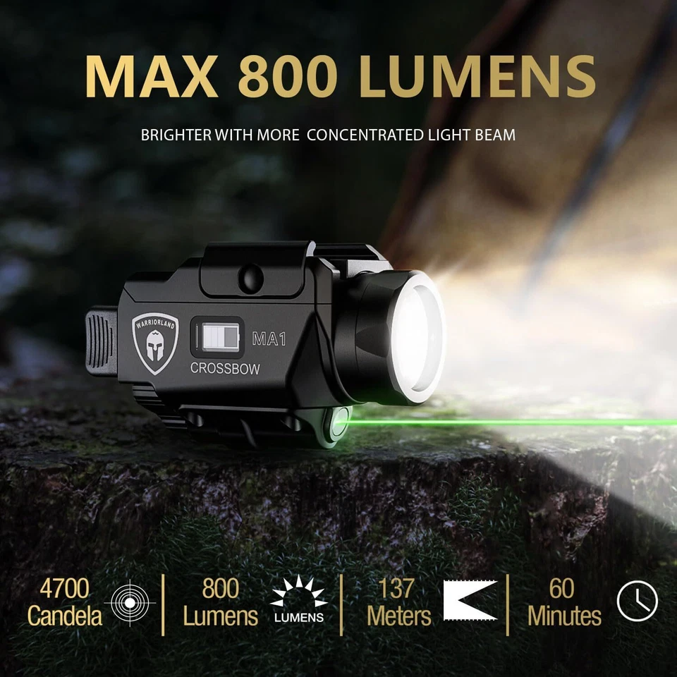 Coldre combo luz laser ajuste SD9VE/SD40VE, lanterna arma 800 lúmens e laser verde - Imagem 3 de 4