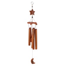 Campana de viento de bambú natural estrella de cinco puntas campana de viento decoración colgante