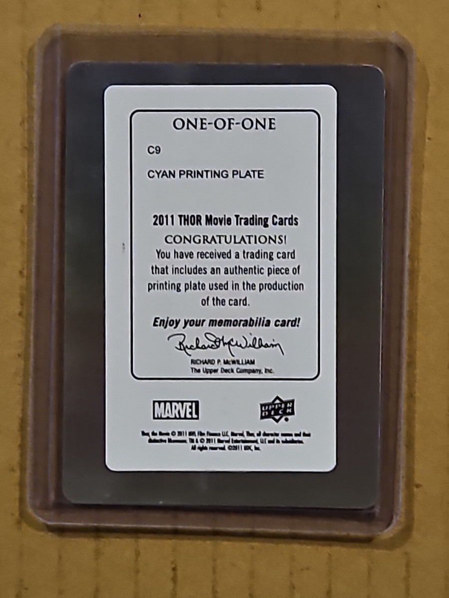 upperdeck GoG3 ロケット 印刷プレート 1/1 2011 Thor Cyan Printing Plate C9 Upper Deck 1/1 | eBay