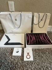 Assorted Apple Technology Two Bags  Four Boxes EMPTY BOXES EXCELLENT CONDITION
