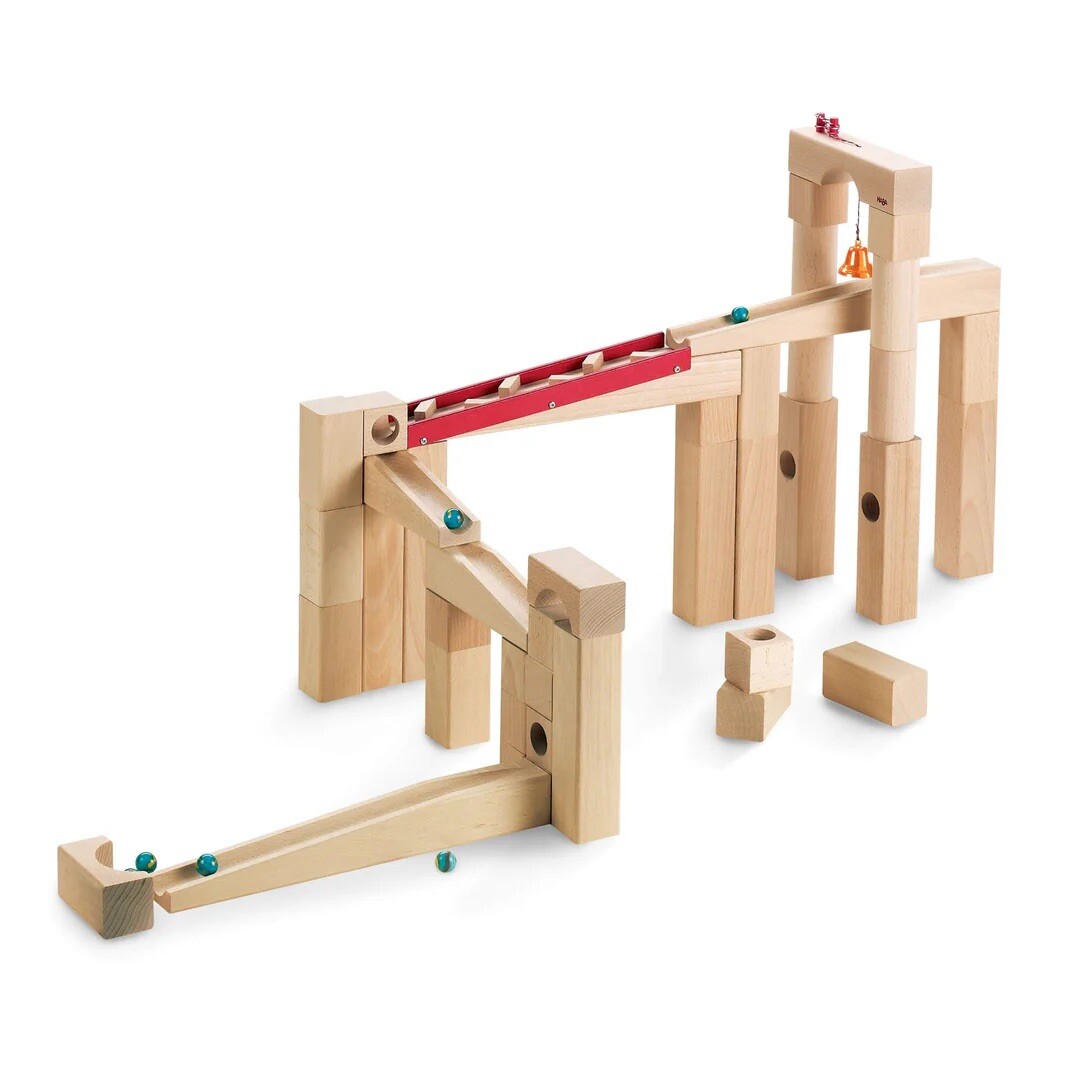 HABA Ball Track Large Basic Set 42 Piece Wooden Marble Run Made in Germany eBay