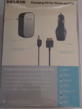 BELKIN Charging Kit for CAR and HOME - IPOD OR IPOD SHUFFLE - NEW (open box)