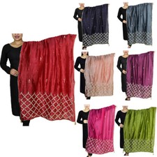 Embellished Tasselled Dupatta With Gotta Patti Chunni Scraves Stylish Wrap Stole