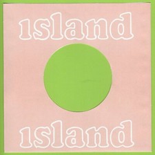 ISLAND light pink letters REPRODUCTION RECORD COMPANY SLEEVES - pack of 10 