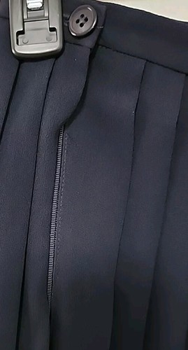 Gonna lunga plissettata vintage Talbots Navy A-Line taglia 10 made in USA vedi foto - Foto 3 di 7