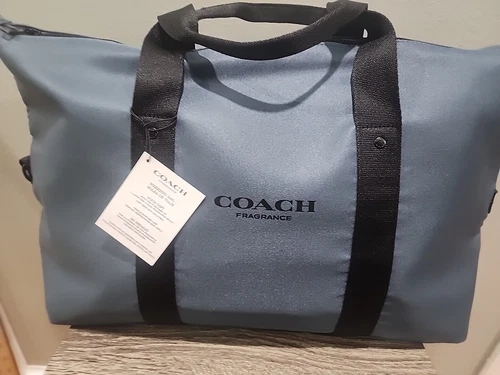 COACH FRAGRANCE MEN'S WEEKENDER, TRAVEL , SPORT , GYM BAG BLUE / GREEN NEW