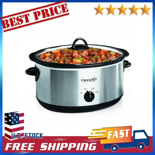 Crockpot™ 7-Quart Slow Cooker, Manual, Stainless Steel