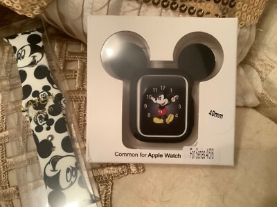 Disney Mickey Mouse black strap face ,Fit Apple iwatch