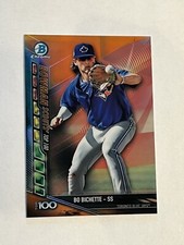 2017 BOWMAN CHROME SCOUTS TOP 100 ORANGE REFRACTOR ROOKIE BO BICHETTE RC /25
