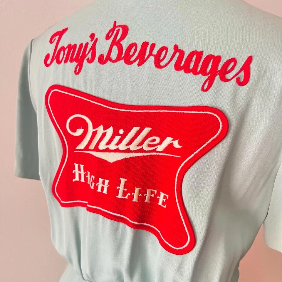 Vestido de boliche Miller High Life punto de cadena años 50 vintage como nuevo gabardina S Foto 2 de 4