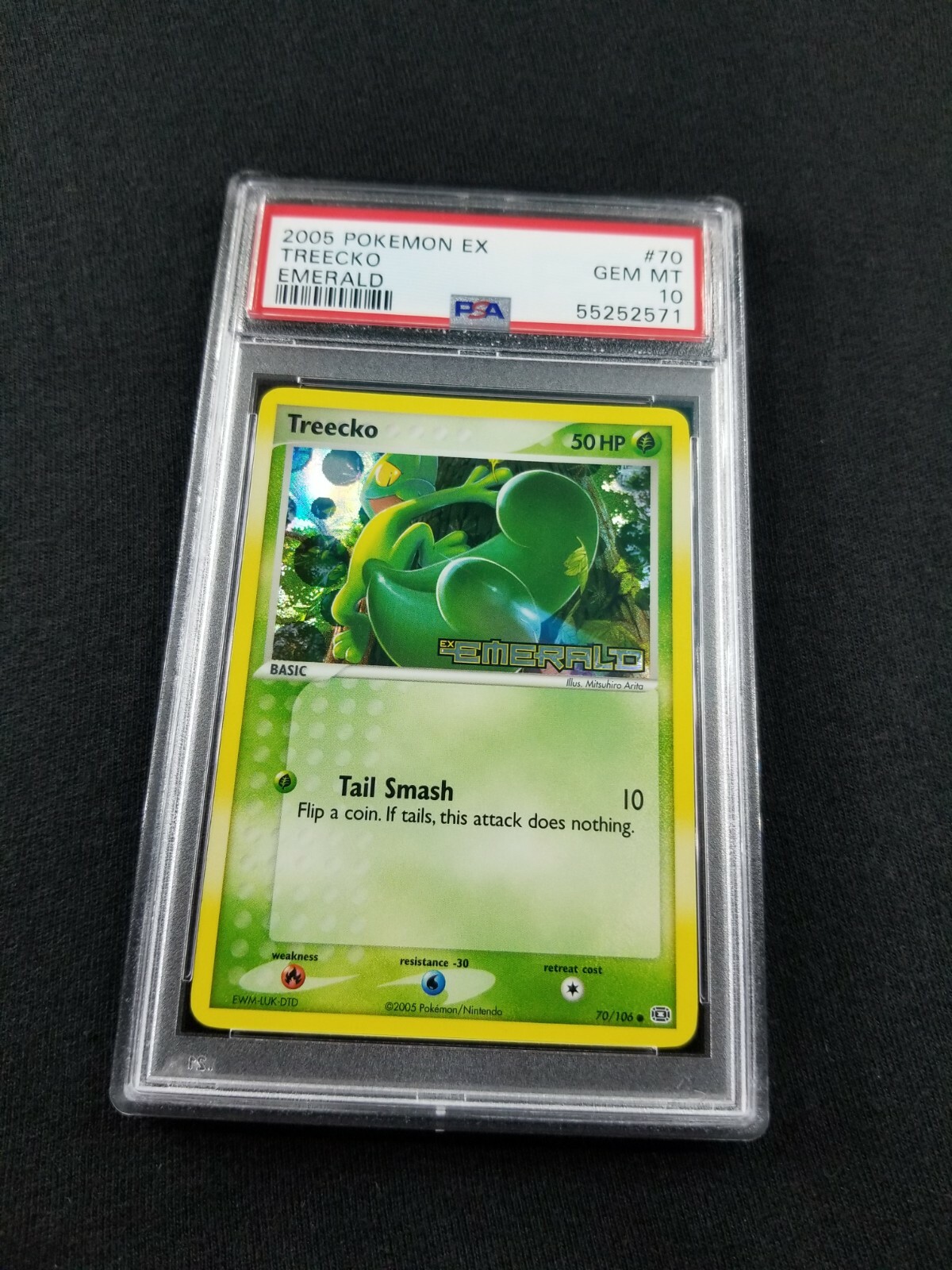 Pokemon Card Reverse Holo Treecko 70/106 PSA 10 GEM MINT ex Emerald