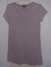 GAP LADIES SS BEACH PLUM SLUB TEE SHIRT SHORT KNIT DRESS-S-WORN ONCE-CUTE/COMFY