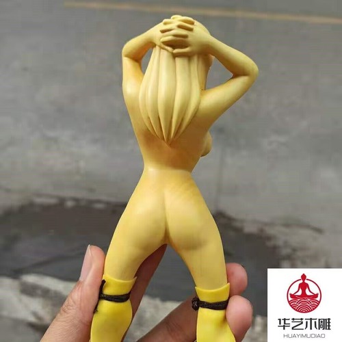Natural Boxwood Carved Naked Girl Slingshot Frame Catapult Hunting Bow Game Toy - Picture 5 of 10