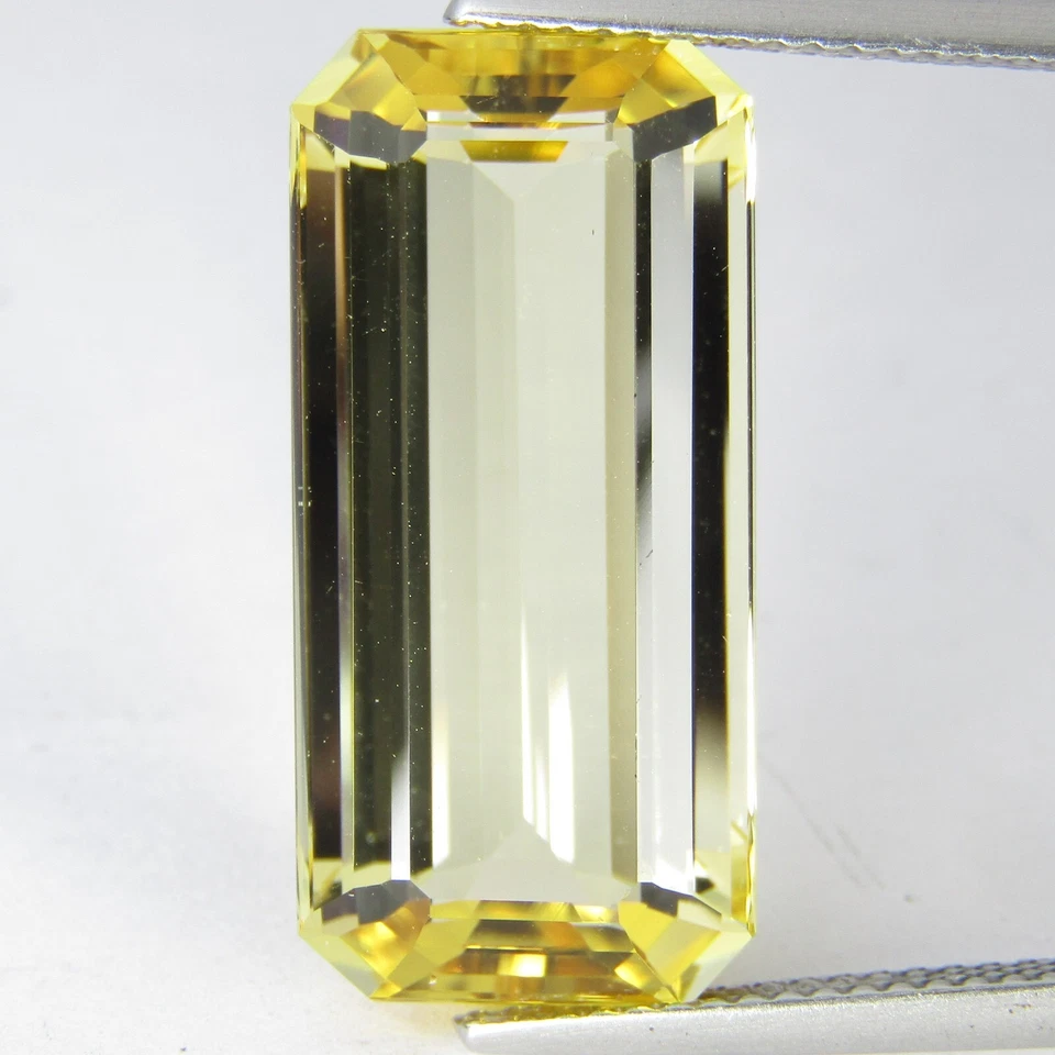 13.41Cts Decorative Natural Yellow Color Unheated Scapolite Long Emerald Cut Gem - Image 3 of 4