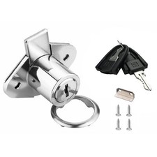 Office Furniture Desk Drawer Lock Cabinet Door Locker with Keys 7/8 in. Outside