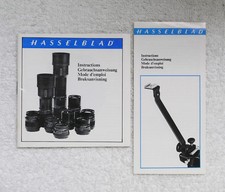 Hasselblad lens, filter, and extension mount literature, set of 3