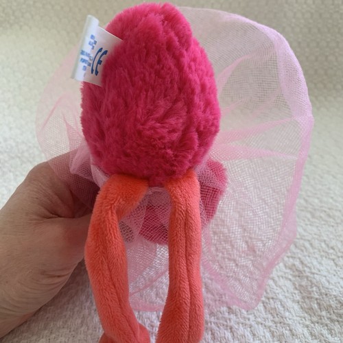 Small Hot Pink Plush Flamingo Glitter Sassy Tropical Bird Tutu Wishpets Felicia - Picture 10 of 13
