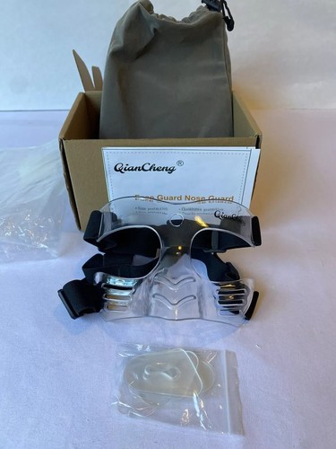 Qiancheng Black Transparent Padding Nose Guard Face Shield For Broken Nose - Picture 4 of 5