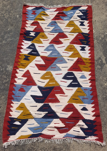 Vintage Handmade Traditional Beautiful Turkish Kilim Floor Rug Carpet 140x85 cm