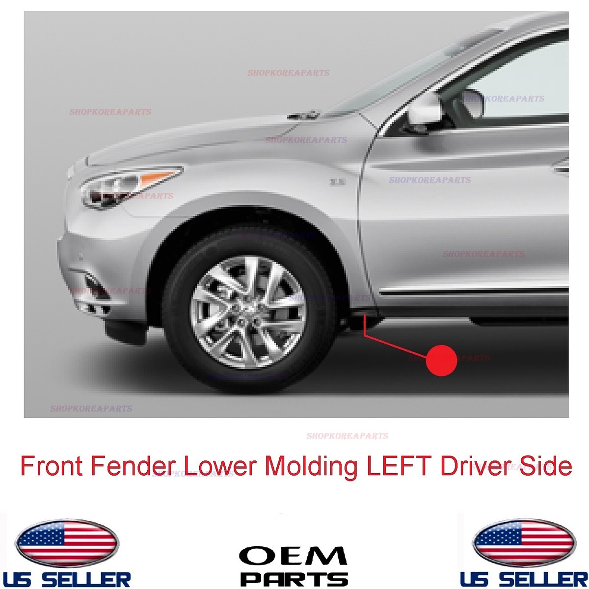 Front Fender Lower Molding LEFT Driver Side ⭐OEM⭐ Infiniti JX35