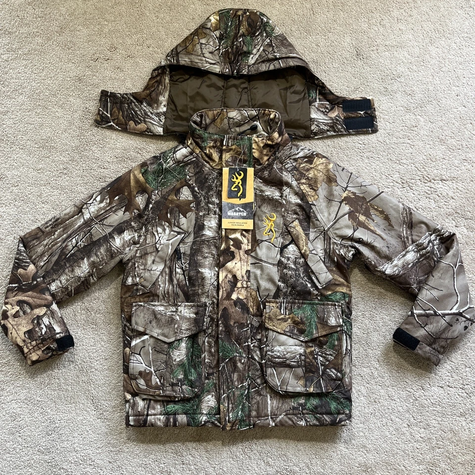 NEW Browning Wasatch Junior Insulated Rain Parka Jacket REALTREE XTRA MD MSP $99 - Image 3 of 4