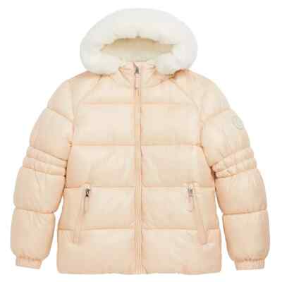 NEW ZeroXposur Big Girls Hooded Winter Puffer Jacket, Light Tan