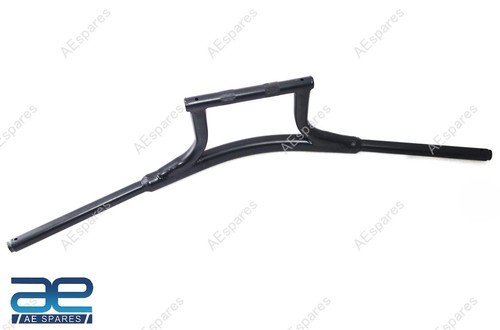 Universel 7/8 " Moto Bend Guidon Noir Harley Flotteur Chopper Personnalisé S2u - Photo 7/9