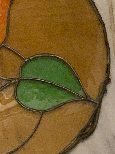 VINTAGE STAINED GLASS FROM THE 1970's - OVER 12" INCHES WIDE -GOOD FOR A PROJECT - Picture 15 of 24