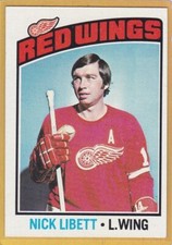 1976-77 TOPPS HOCKEY NICK LIBETT #171 RED WINGS NM *A14080