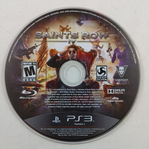 Saints Row IV PS3 (Sony PlayStation 3, 2013) disc only b53 - Picture 1 of 1