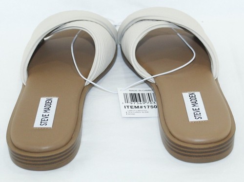 STEVE MADDEN womens slip on open toe sandals shoe sizes 8 & 8.5 M bone color NEW - Picture 5 of 6