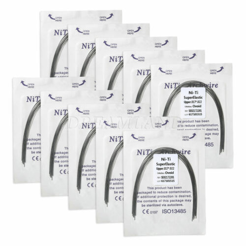 10 Packs Orthodontic Dental Super Elastic Niti Ovoid/Oval Arch Wires Rectangular - Picture 32 of 83