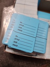 Blue Perforated Coupon Price Tags - Unstrung - 1.75  W x 2   H - 150 tags