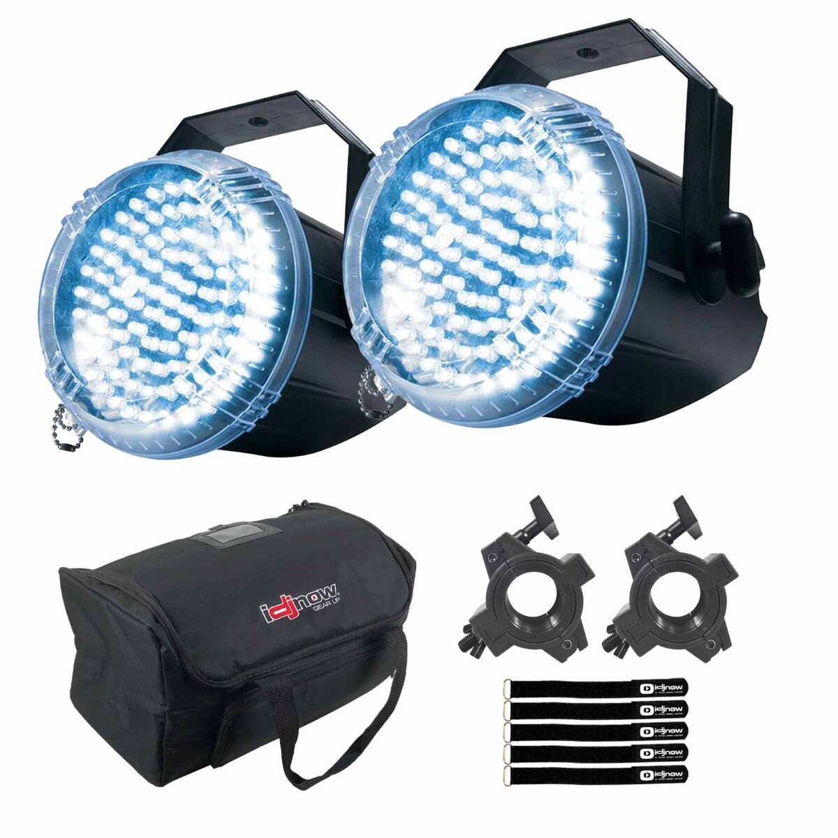 Eliminator Lighting BIG SHOT LED EP White LED Strobes 2-Pack with Bag 24390₽