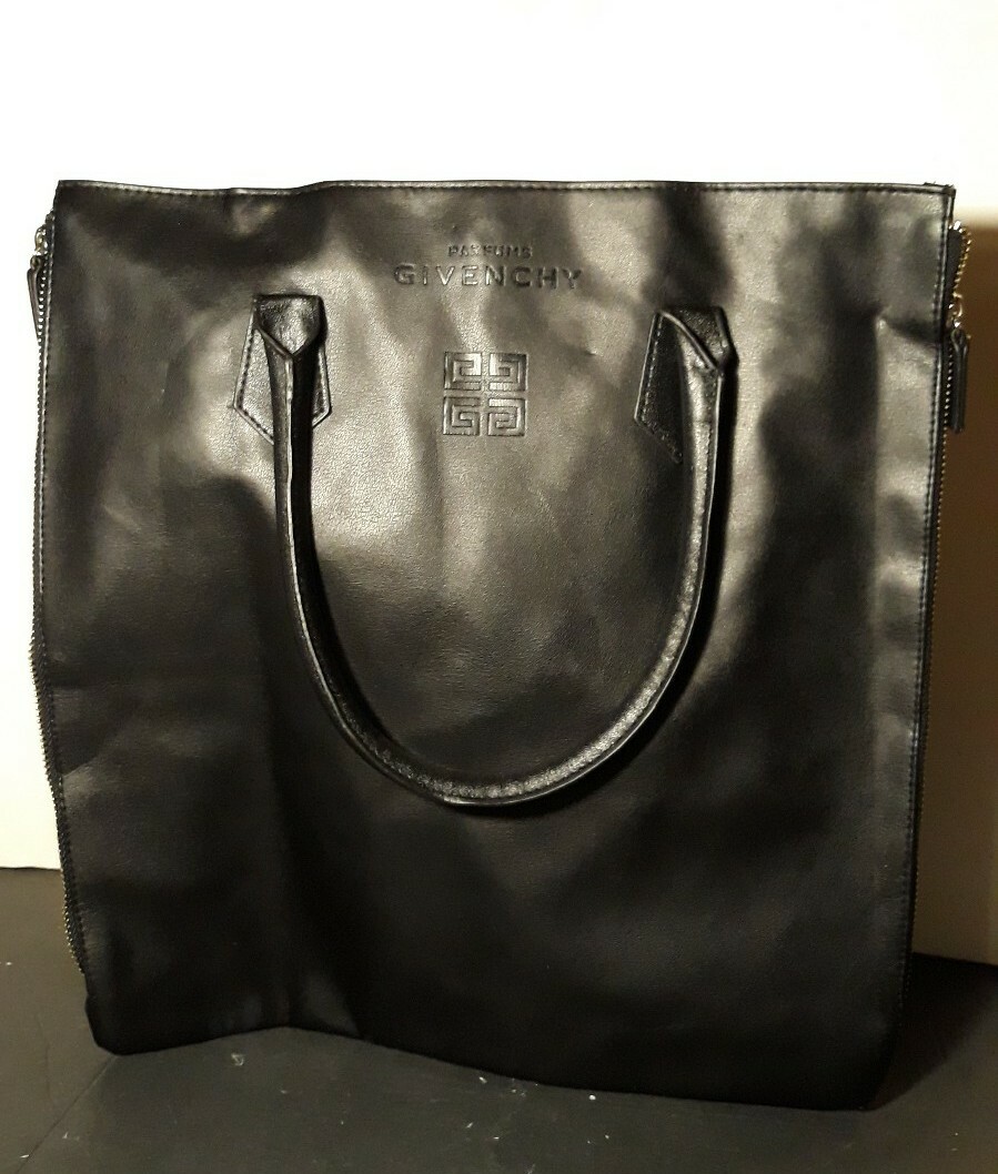 givenchy parfums black leather clutch