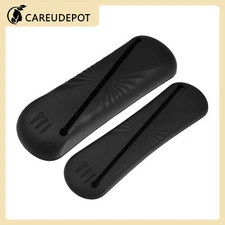 2Pcs Portable Travel Makeup Bag Makeup Organizer Bag Silicone Waterproof Black