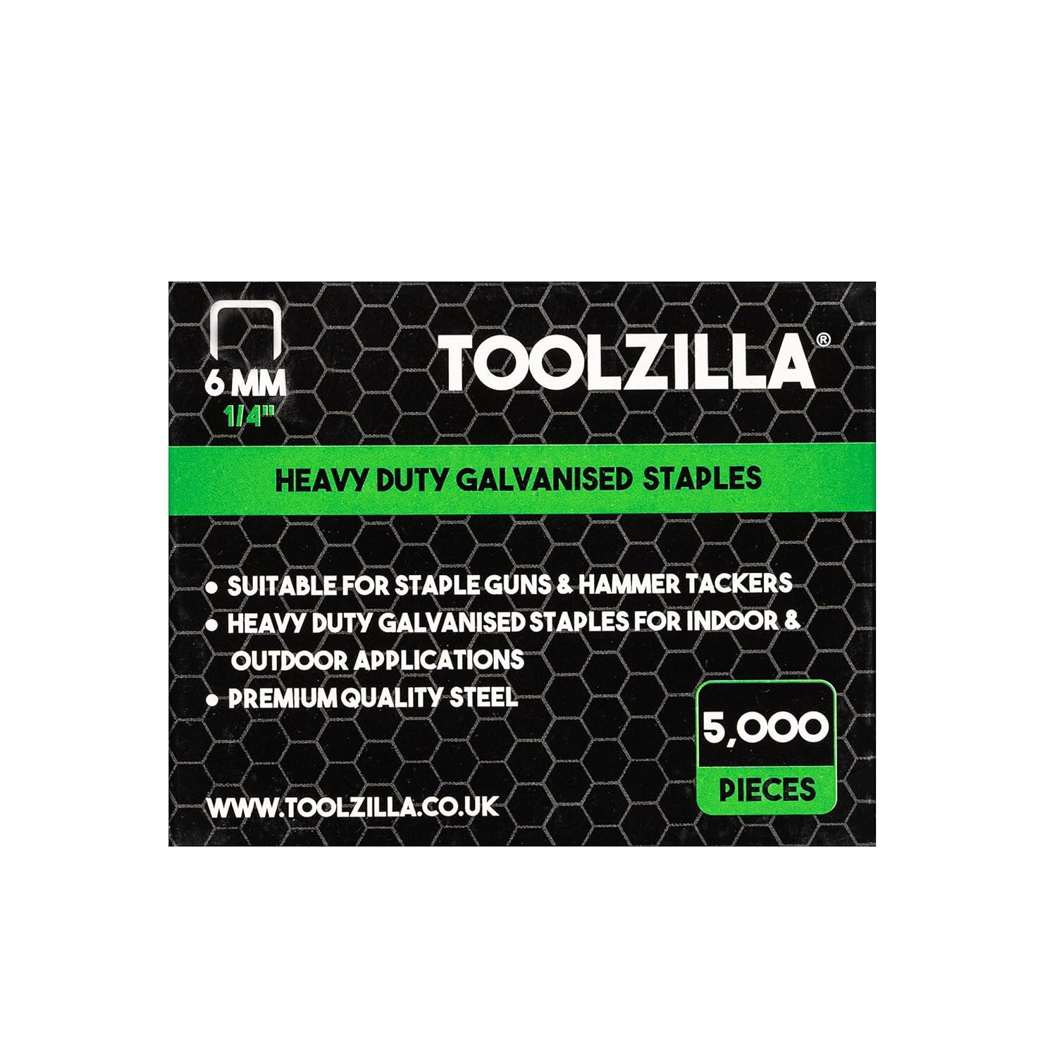 Agrafes de 6 mm galvanisées Toolzilla pour pose de moquette et isolation maison