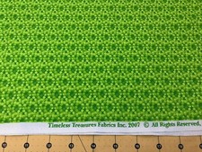 2007 Green Print Timeless Treasures 12" X 42" 100 cotton fabric 1568